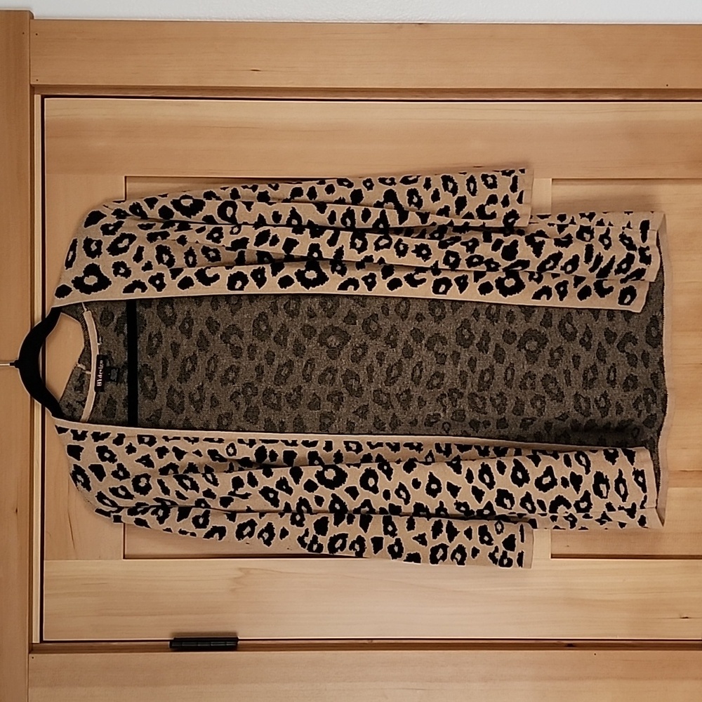 Cheetah Print Long Cardigan